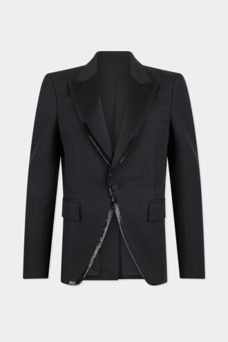Blazer des années 70 à col brodé
