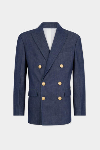 Blazer en denim à double boutonnage