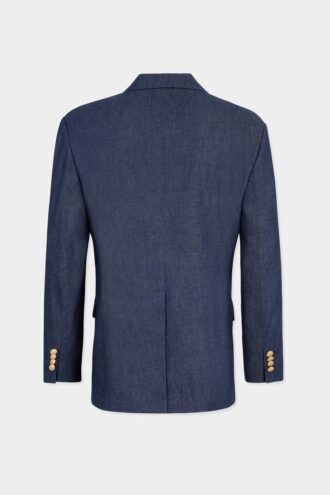 Blazer en denim à double boutonnage