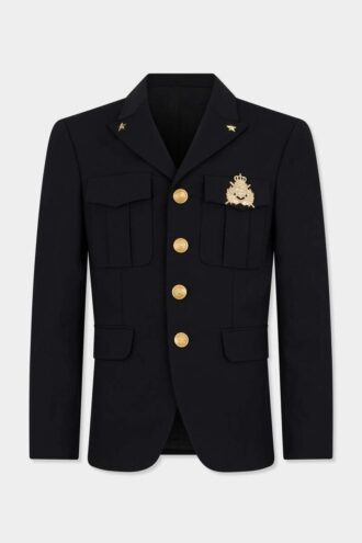Blazer militaire à simple boutonnage