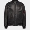 Blouson aviateur en cuir Blouson aviateur en cuir