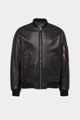 Blouson aviateur en cuir