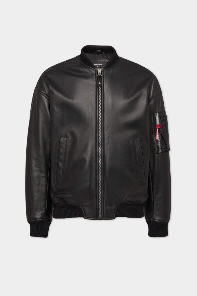 Blouson aviateur en cuir Blouson aviateur en cuir