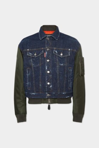 Blouson aviateur hybride foncé