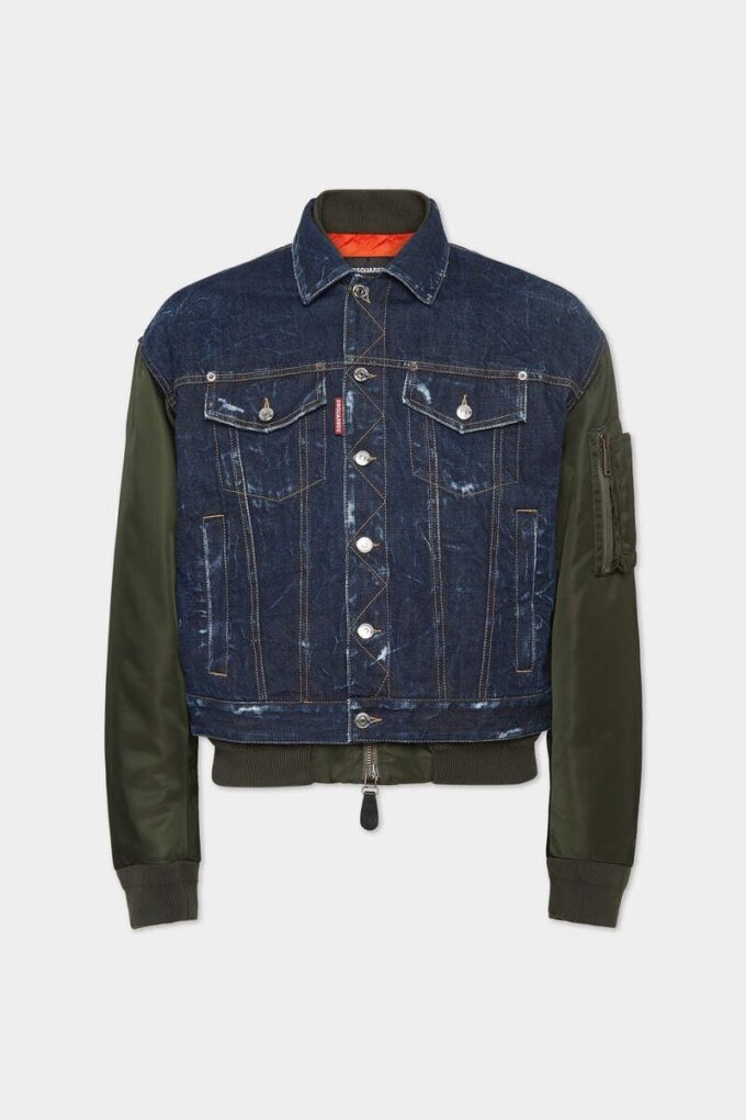 Blouson aviateur hybride foncé