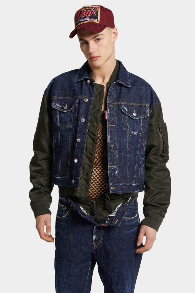Blouson aviateur hybride foncé