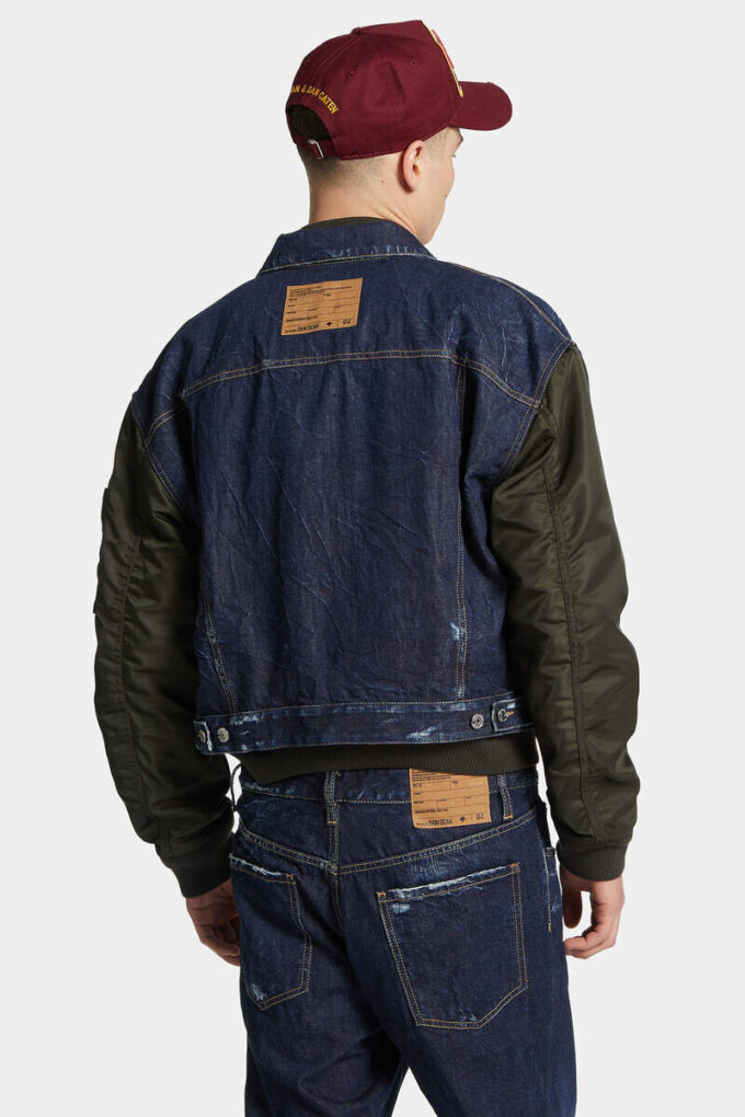 Blouson aviateur hybride foncé
