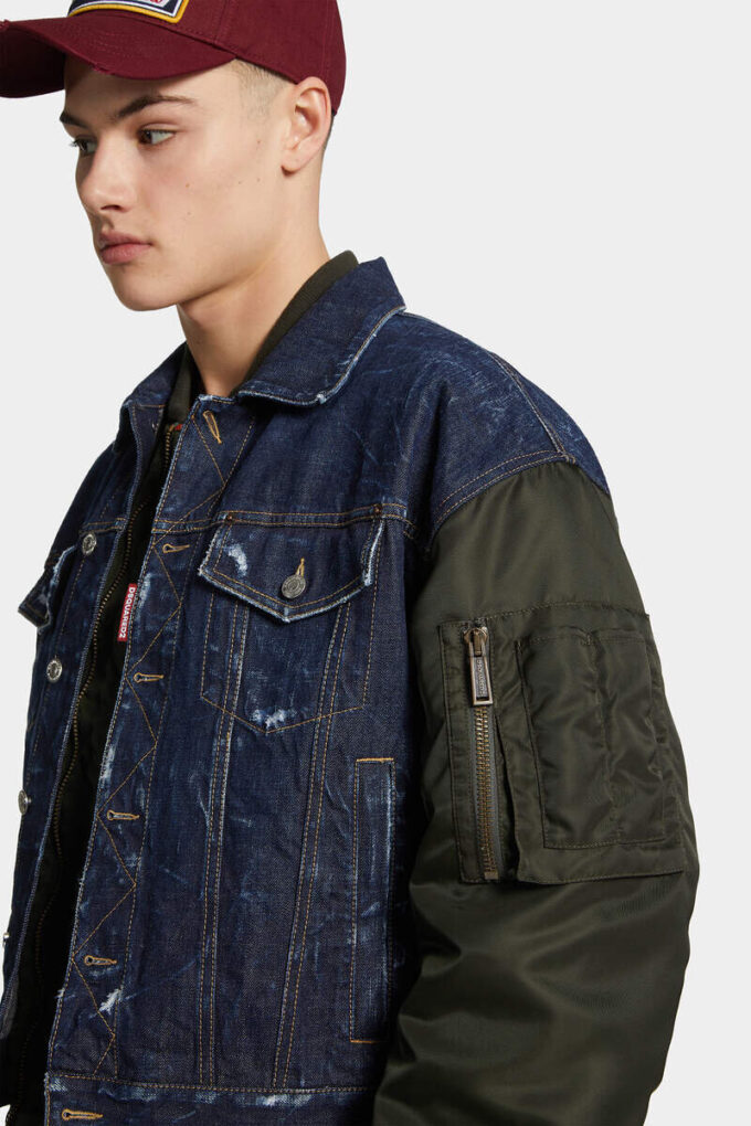 Blouson aviateur hybride foncé