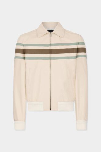 Blouson en cuir preppy