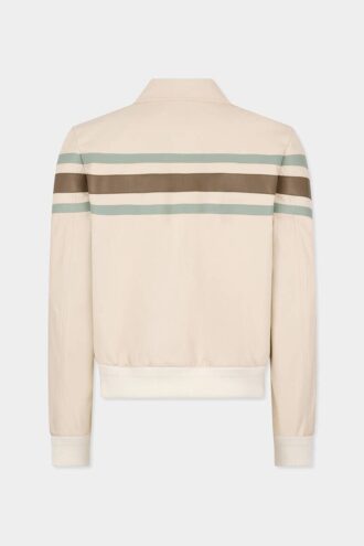 Blouson en cuir preppy