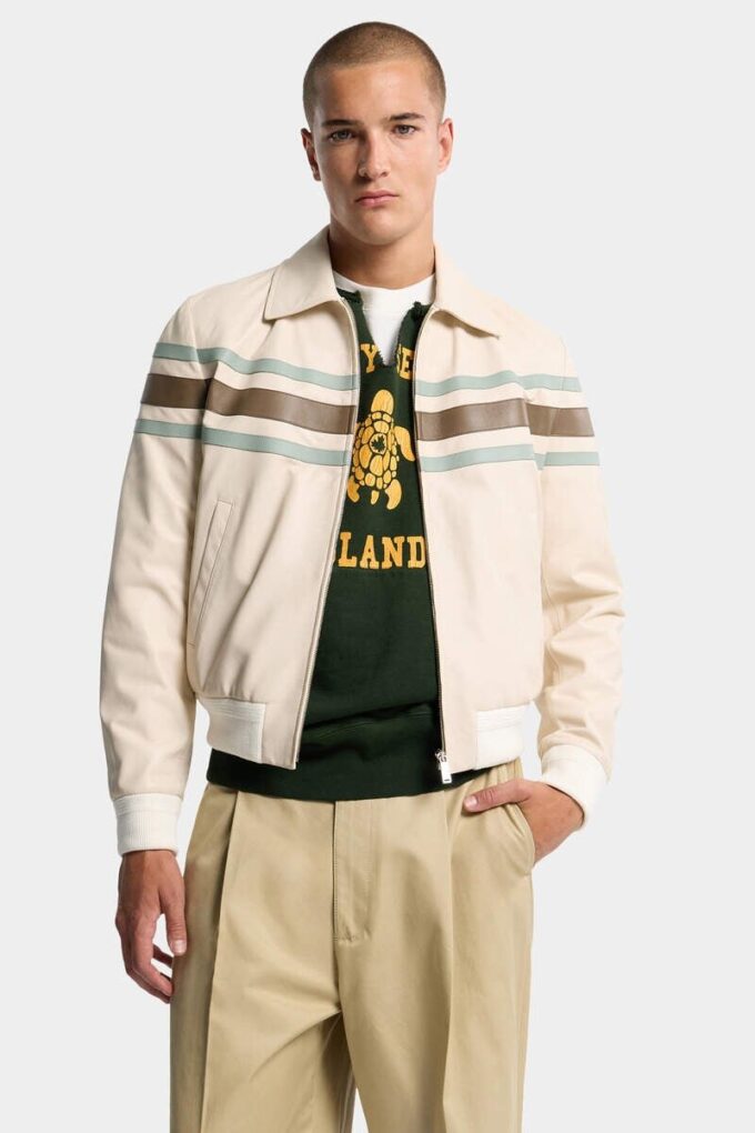 Blouson en cuir preppy Blouson en cuir preppy