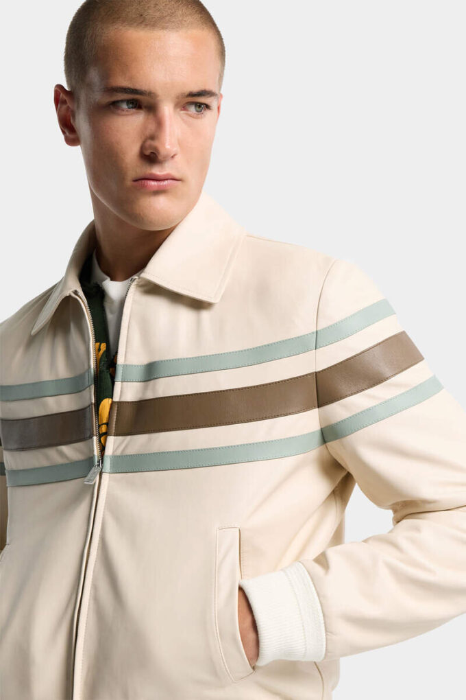 Blouson en cuir preppy Blouson en cuir preppy