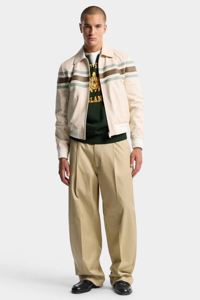 Blouson en cuir preppy Blouson en cuir preppy