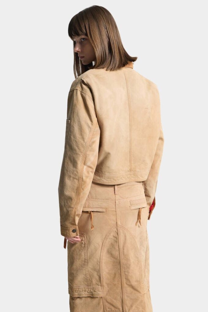 Bomber utilitaire délavé teint en pièce Bomber utilitaire délavé teint en pièce
