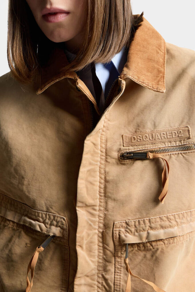 Bomber utilitaire délavé teint en pièce Bomber utilitaire délavé teint en pièce