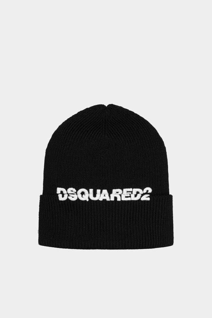 Bonnet en tricot avec logo Dsquared2 Bonnet en tricot avec logo Dsquared2