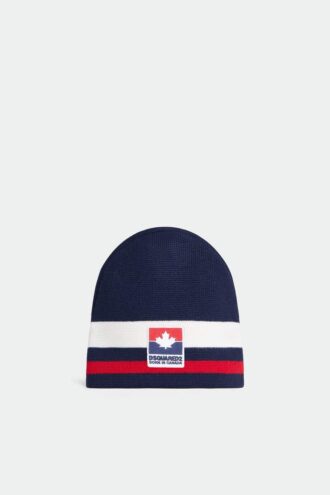 Bonnet tricoté Dsquared2 à feuille d’érable Bonnet tricoté Dsquared2 à feuille d’érable