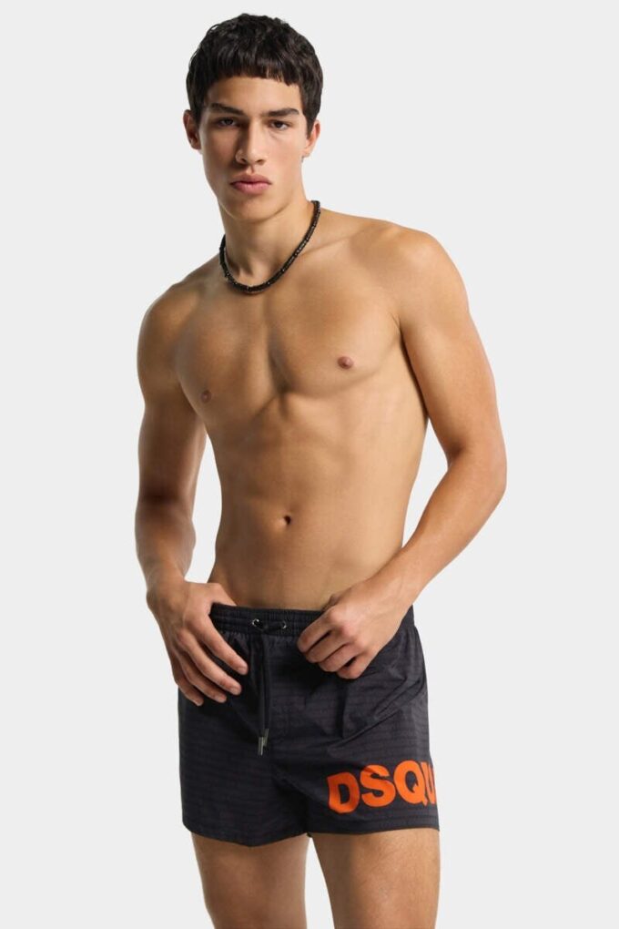 Boxer de bain mi-long avec logo Dsquared2