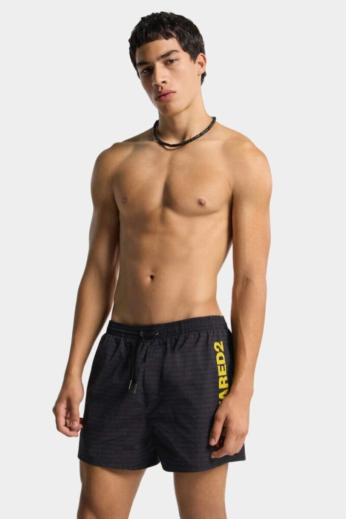 Boxer de bain mi-long avec logo Dsquared2