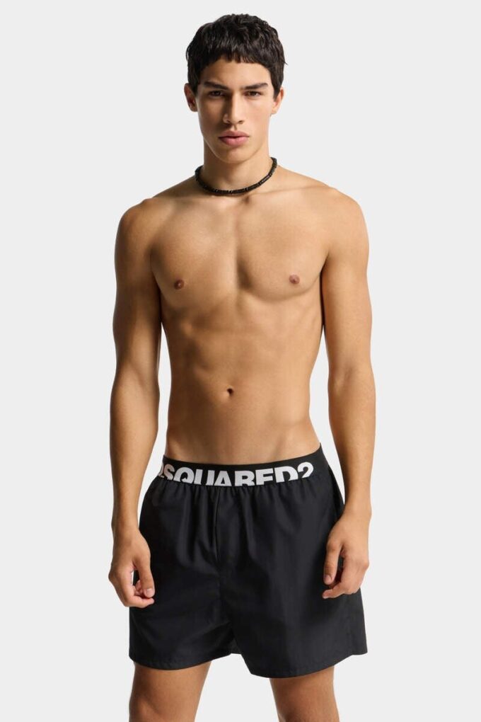 Boxer de bain mi-long avec logo Dsquared2