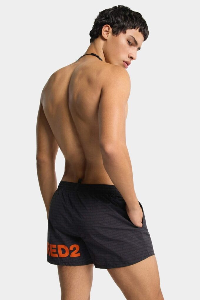 Boxer de bain mi-long avec logo Dsquared2