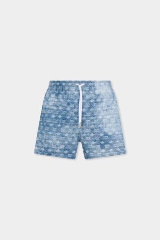 Boxer de bain mi-long à monogramme D2