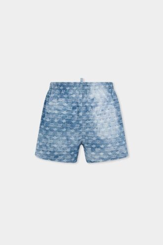 Boxer de bain mi-long à monogramme D2