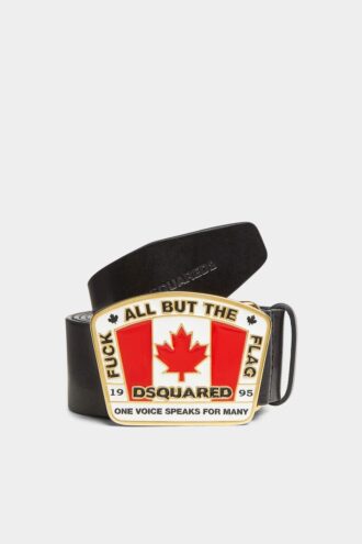 Ceinture avec plaque drapeau canadien