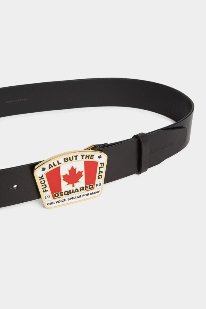 Ceinture avec plaque drapeau canadien Ceinture avec plaque drapeau canadien