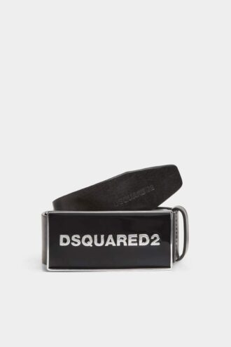 Ceinture Dsquared2 avec plaque logo ton sur ton