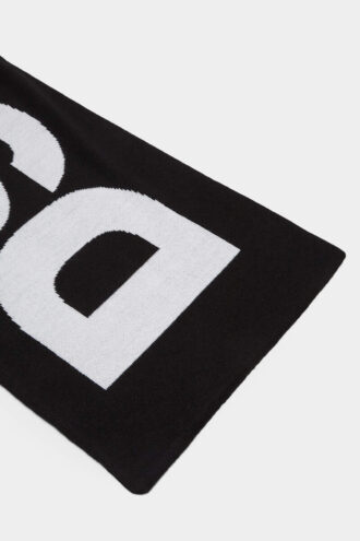 Écharpe tricotée avec logo Dsquared2