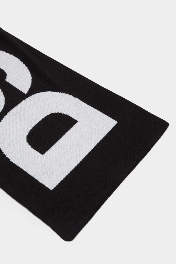 Écharpe tricotée avec logo Dsquared2 Écharpe tricotée avec logo Dsquared2