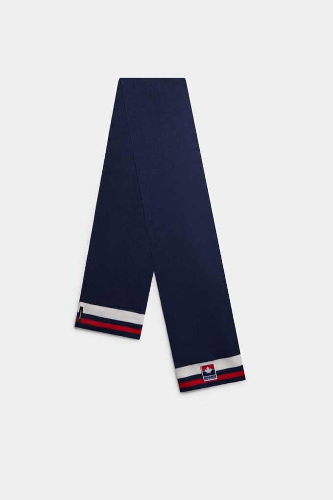Écharpe tricotée Dsquared2 à motif feuille d&rsquo;érable