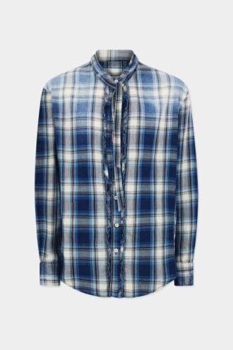 Chemise à carreaux délavée
