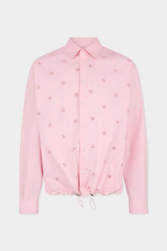 Chemise à cordon brodée