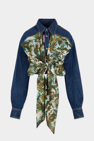 Chemise courte en denim mélangé Monkey Business