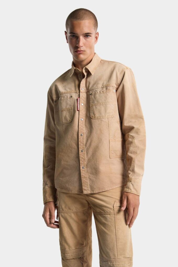 Chemise de charpentier teinte en pièce Chemise de charpentier teinte en pièce