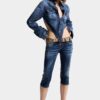 Chemise en denim Night Whisper à encolure profonde Chemise en denim Night Whisper à encolure profonde