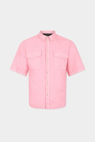 Chemise à manches courtes en lin