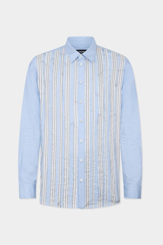 Chemise à épaules tombantes et bords bruts Chemise à épaules tombantes et bords bruts