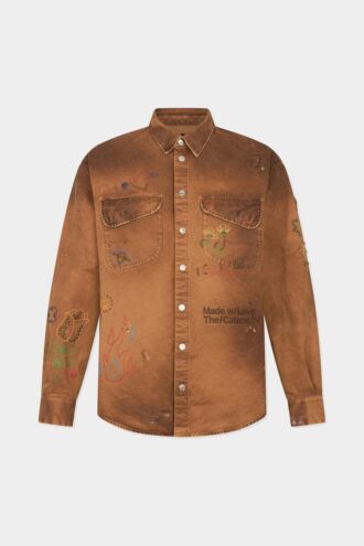 Chemise Scribbles faite main