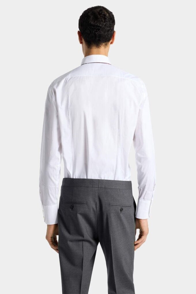 Chemise slim à col à épingle