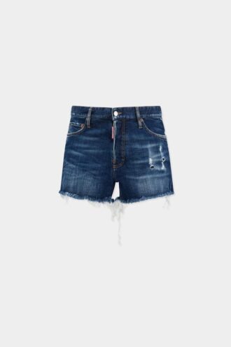 Dsquared2 Rebels Shorts à délavage foncé et coupe raccourcie
