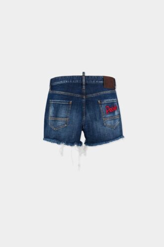 Dsquared2 Rebels Shorts à délavage foncé et coupe raccourcie