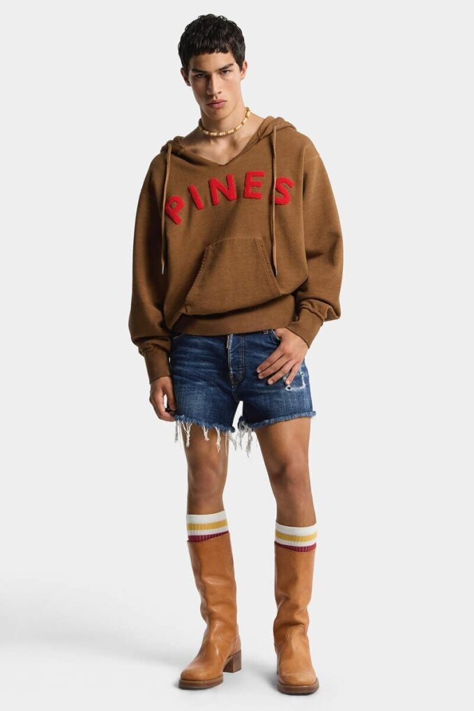 Dsquared2 Rebels Shorts à délavage foncé et coupe raccourcie