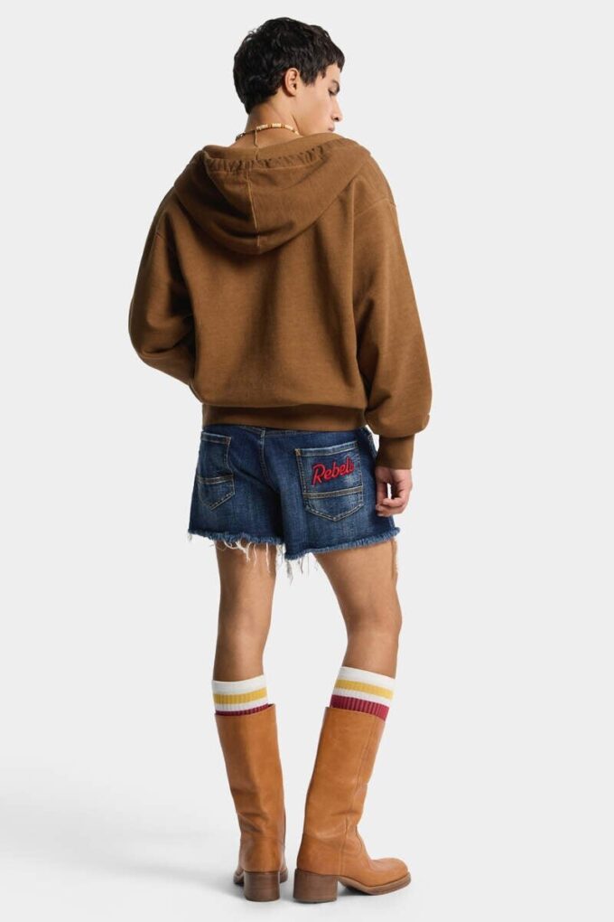 Dsquared2 Rebels Shorts à délavage foncé et coupe raccourcie