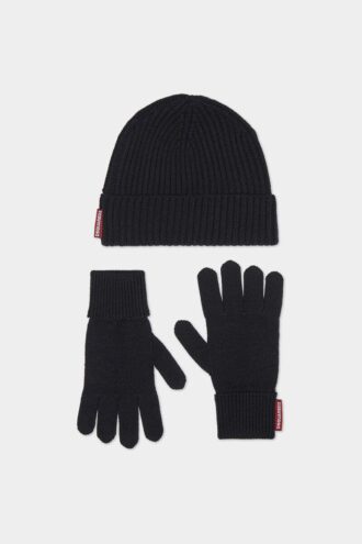 Ensemble bonnet et gants en tricot chaud