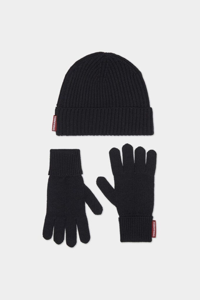 Ensemble bonnet et gants en tricot chaud Ensemble bonnet et gants en tricot chaud