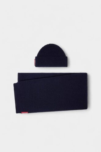 Ensemble écharpe et bonnet en tricot chaud