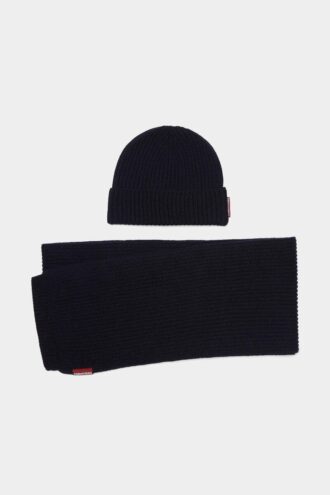 Ensemble écharpe et bonnet en tricot chaud